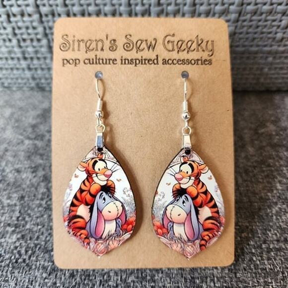 Tigger and Eeyore Winnie the Pooh Disney Earrings - Picture 2 of 3